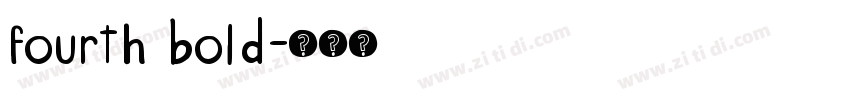 fourth bold字体转换